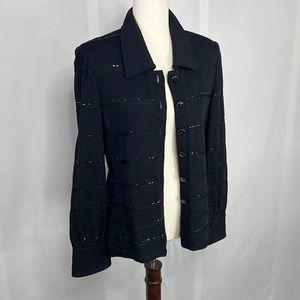 St. John size 8 black jacket like new